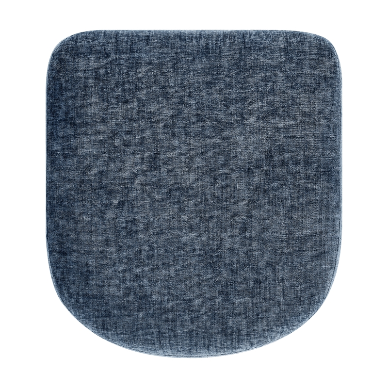 NPD Furniture Rylee KD Chenille Backless Counter Stool in Blue (Set of 2)