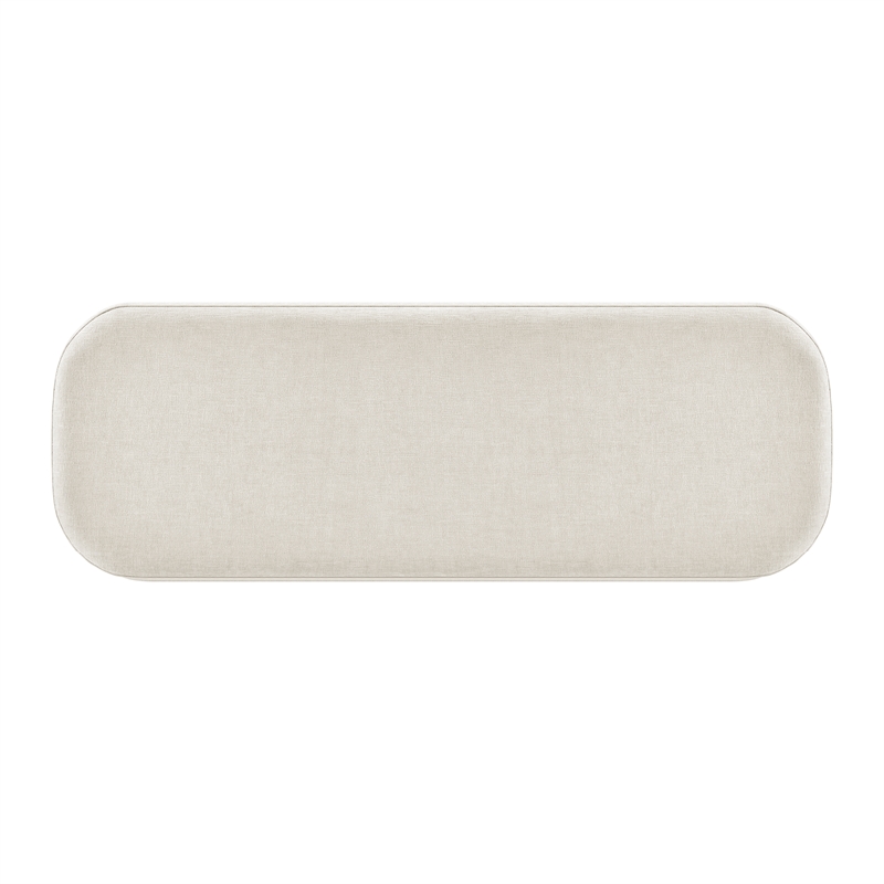 NPD Furniture Clinton Chenille Storage Bench in Seneca Beige