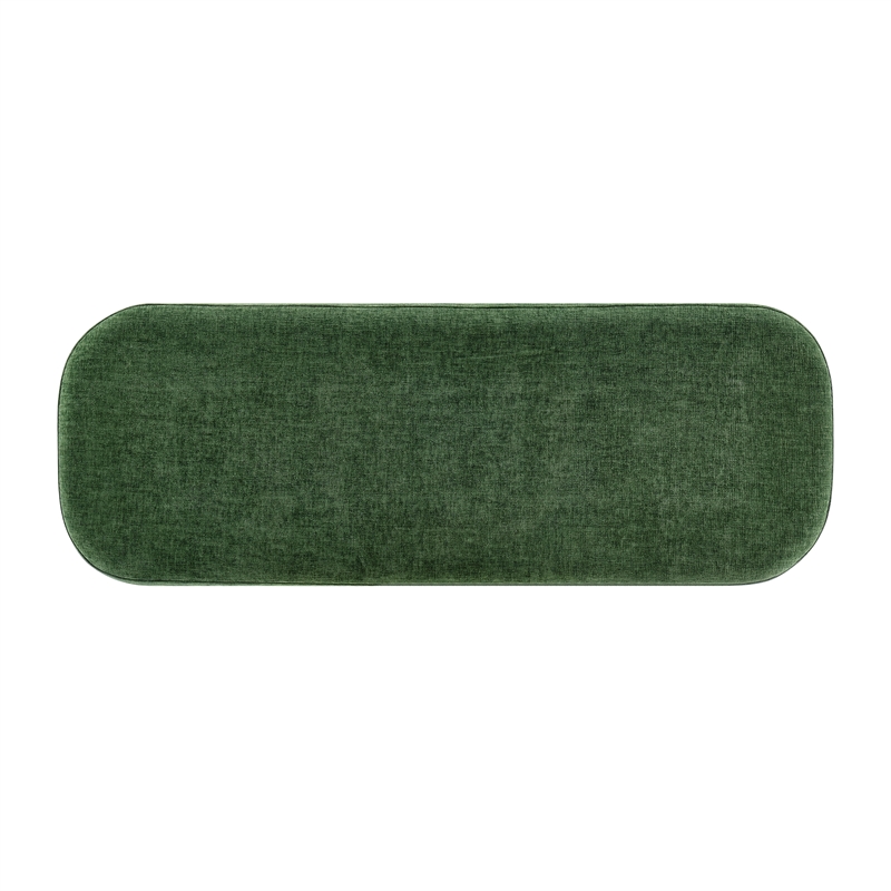 NPD Furniture Clinton Chenille Storage Bench in Seneca Green