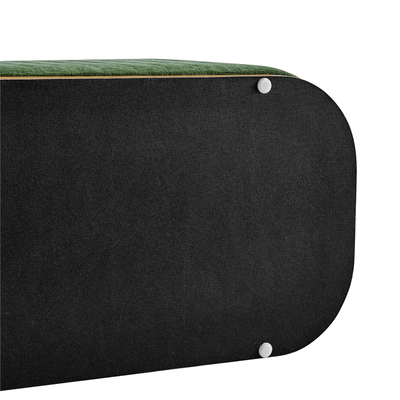 NPD Furniture Clinton Chenille Storage Bench in Seneca Green