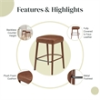 NPD Furniture Rylee KD Faux Leather Backless Counter Stool (Set of 2)