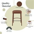 NPD Furniture Rylee KD Faux Leather Backless Counter Stool (Set of 2)