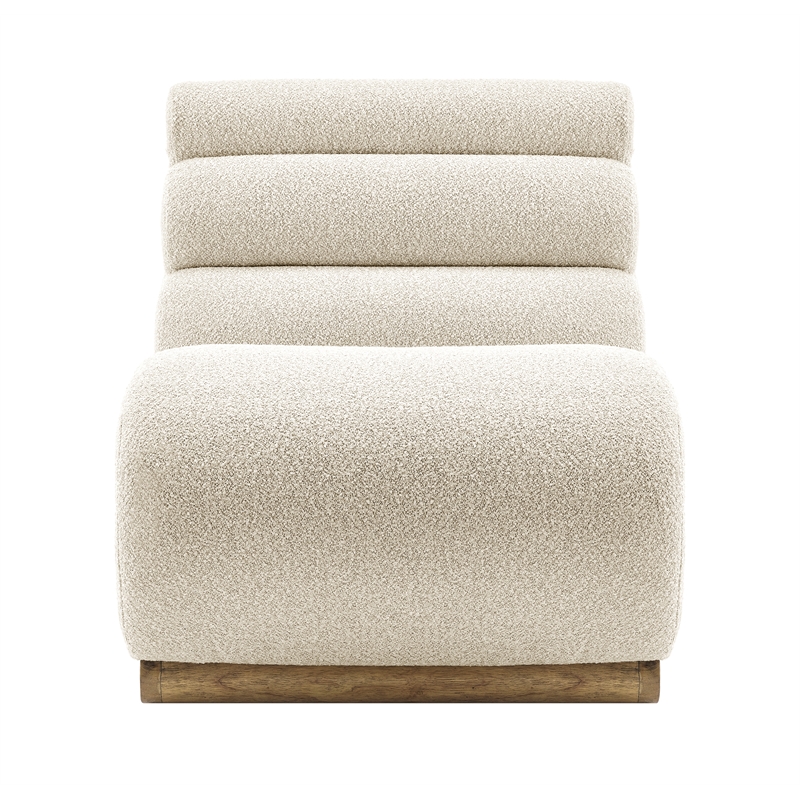 NPD Furniture Lucius Boucle Accent Chair in Milford Beige