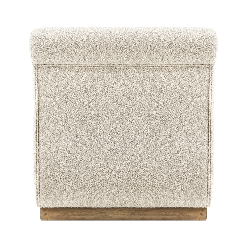 NPD Furniture Lucius Boucle Accent Chair in Milford Beige