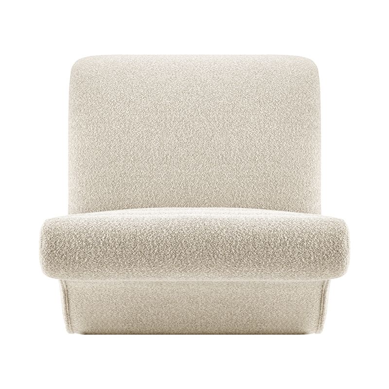 NPD Furniture Lucius Boucle Accent Chair in Milford Beige