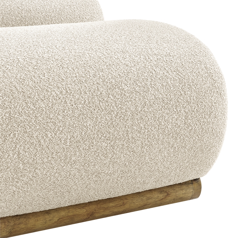 NPD Furniture Lucius Boucle Accent Chair in Milford Beige