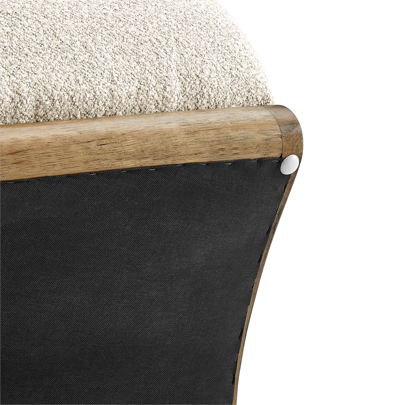 NPD Furniture Lucius Boucle Accent Chair in Milford Beige