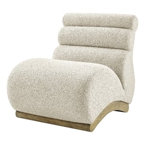 NPD Furniture Lucius Boucle Accent Chair in Milford Beige