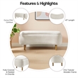 NPD Furniture Leony Chenille Storage Bench in Seneca Beige