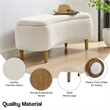 NPD Furniture Leony Chenille Storage Bench in Seneca Beige