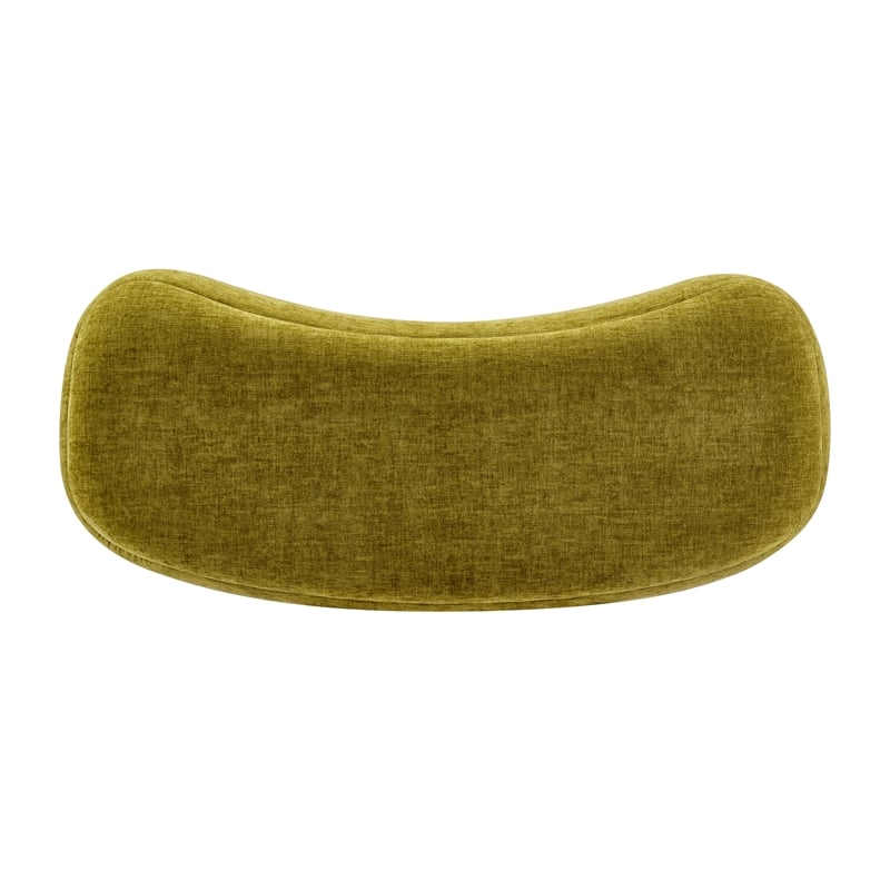 NPD Furniture Leony Chenille Storage Bench in Seneca Olive