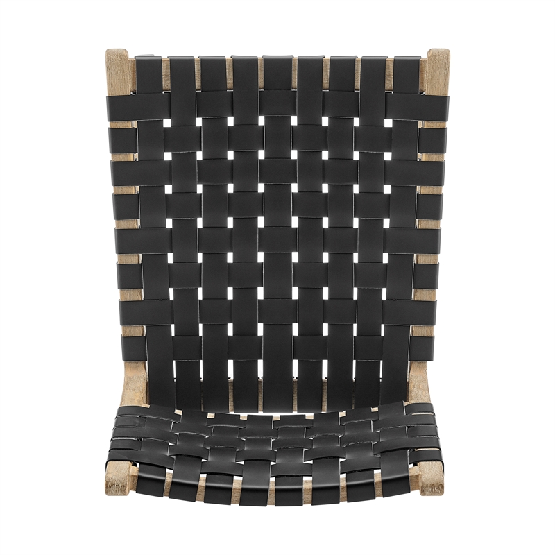 NPD Furniture Marco Faux Leather Counter Stool Drift Wood Frame in Black