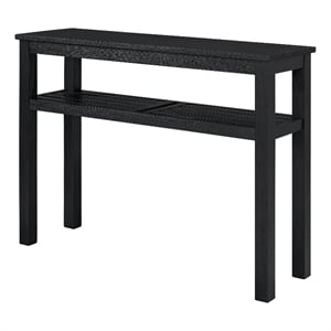 NPD Furniture Tiburon KD Console Table with Shelf in Alto Black