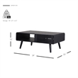 NPD Furniture Wilson Slat Coffee Table in Black