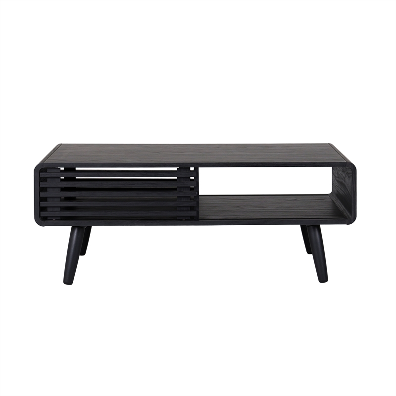 NPD Furniture Wilson Slat Coffee Table in Black