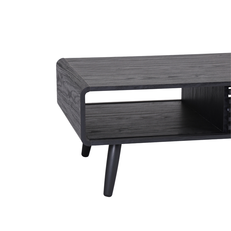 NPD Furniture Wilson Slat Coffee Table in Black
