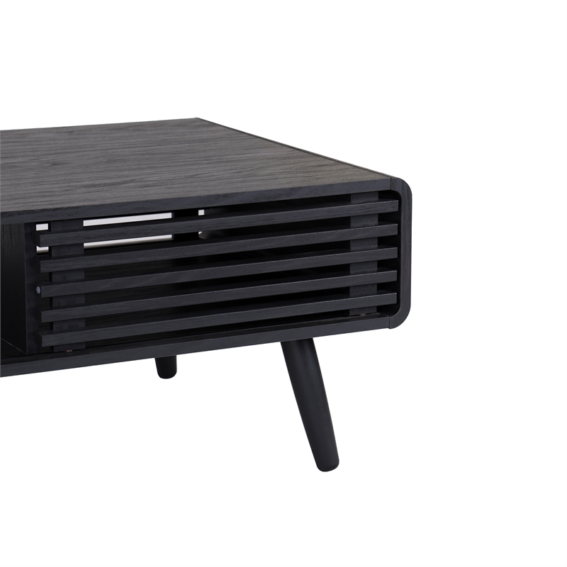 NPD Furniture Wilson Slat Coffee Table in Black