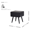 NPD Furniture Wilson Slat Side/End Table in Black
