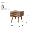 NPD Furniture Wilson Slat Side/End Table in Terra Oak