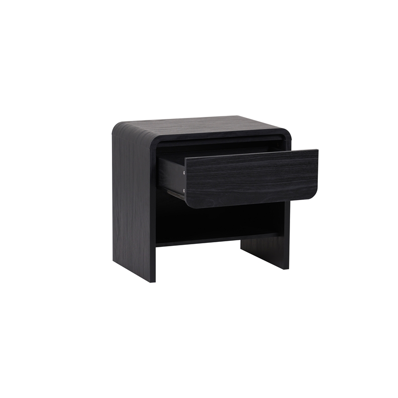 NPD Furniture Delmare Side/End Table w/ 1 Drawer in Black