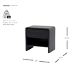 NPD Furniture Delmare Side/End Table w/ 1 Drawer in Black