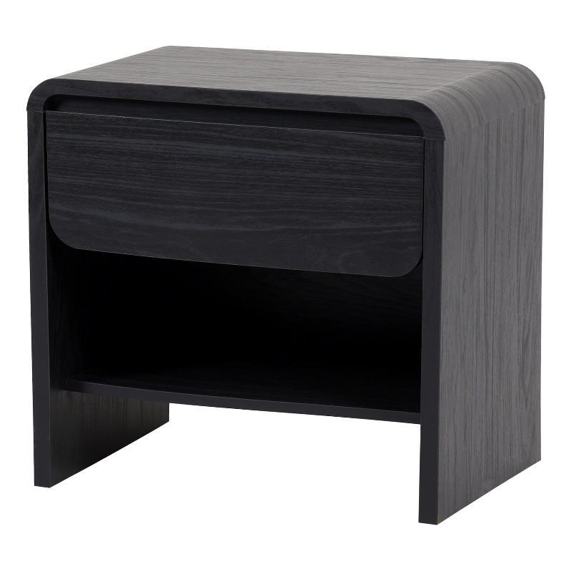 NPD Furniture Delmare Side/End Table w/ 1 Drawer in Black