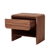 NPD Furniture Delmare Side/End Table w/ 1 Drawer in Walnut