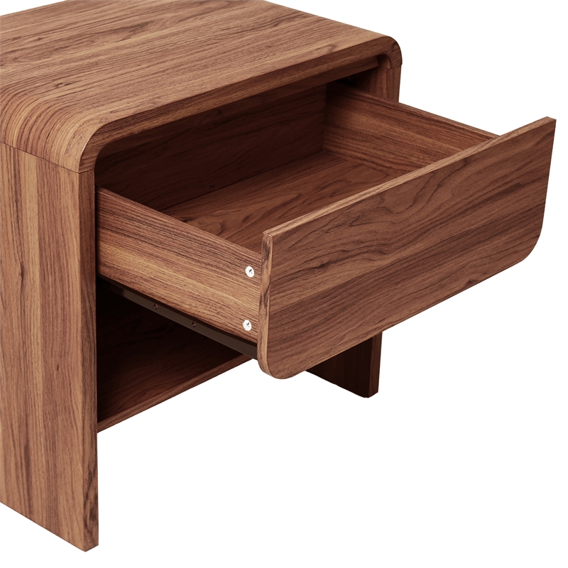 NPD Furniture Delmare Side/End Table w/ 1 Drawer in Walnut