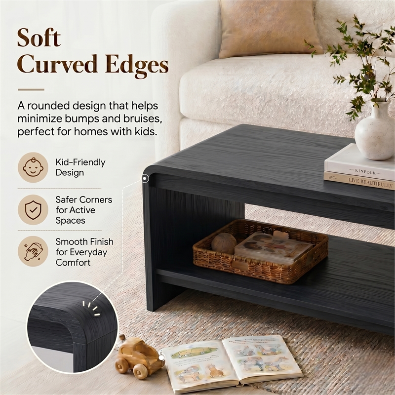 NPD Furniture Delmare Coffee Table in Black