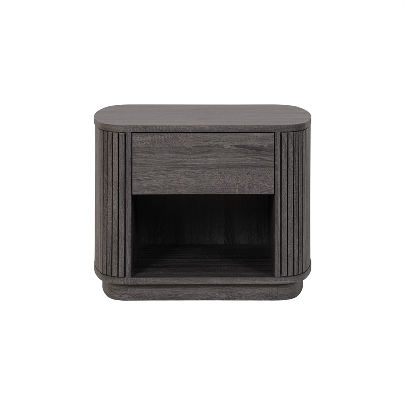 NPD Furniture Wimberly Nightstand/Side Table in Charred Black