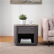 NPD Furniture Wimberly Nightstand/Side Table in Charred Black