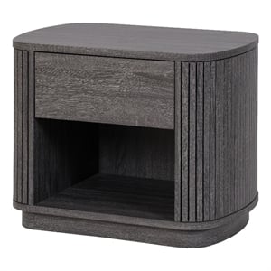 NPD Furniture Wimberly Nightstand/Side Table in Charred Black