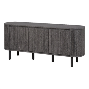 NPD Furniture Wimberly 63&quot TV Stand 3 Doors in Charred Black