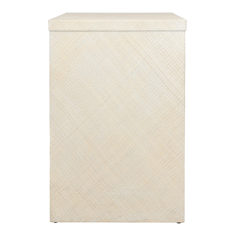 NPD Furniture Layne Nightstand/Side Table in Whitewash