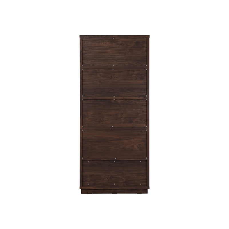NPD Furniture Dreighton KD Bookcase 2 Drawers in Coffee Brown