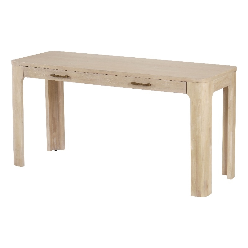NPD Furniture Trevin KD Desk 2 Drawers in Weathered Sand