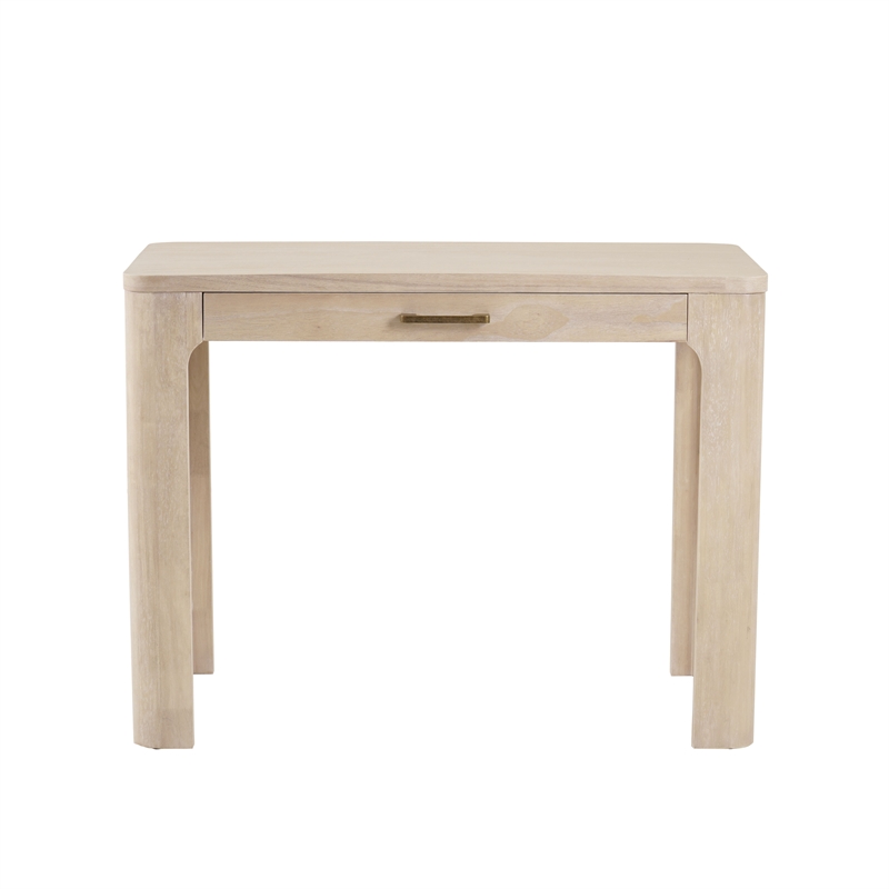 NPD Furniture Trevin KD Small Desk 1 Drawer in Weathered Sand