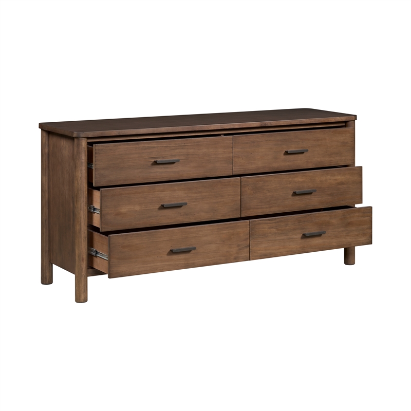NPD Furniture Bloomfield Dresser 6 Drawers in Dark Walnut