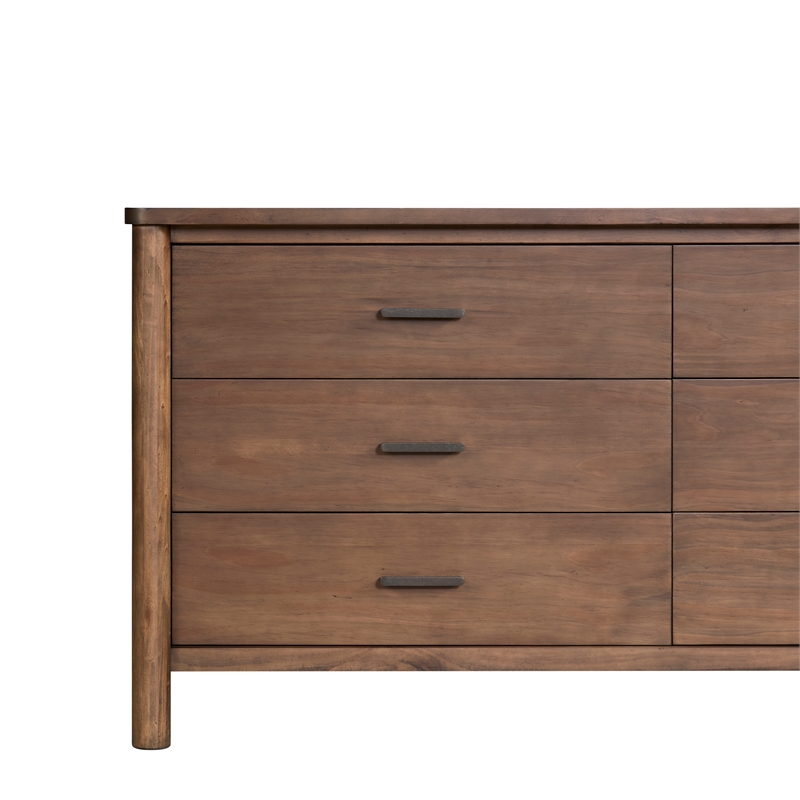NPD Furniture Bloomfield Dresser 6 Drawers in Dark Walnut