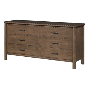 NPD Furniture Bloomfield Dresser 6 Drawers in Dark Walnut