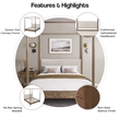 NPD Furniture Bloomfield KD Queen Canopy Bed Set in Dark Walnut