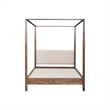 NPD Furniture Bloomfield KD Queen Canopy Bed Set in Dark Walnut