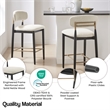 NPD Furniture Verna Boucle Counter Stool Black Frame in Palladian Beige