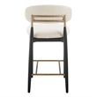 NPD Furniture Verna Boucle Counter Stool Black Frame in Palladian Beige