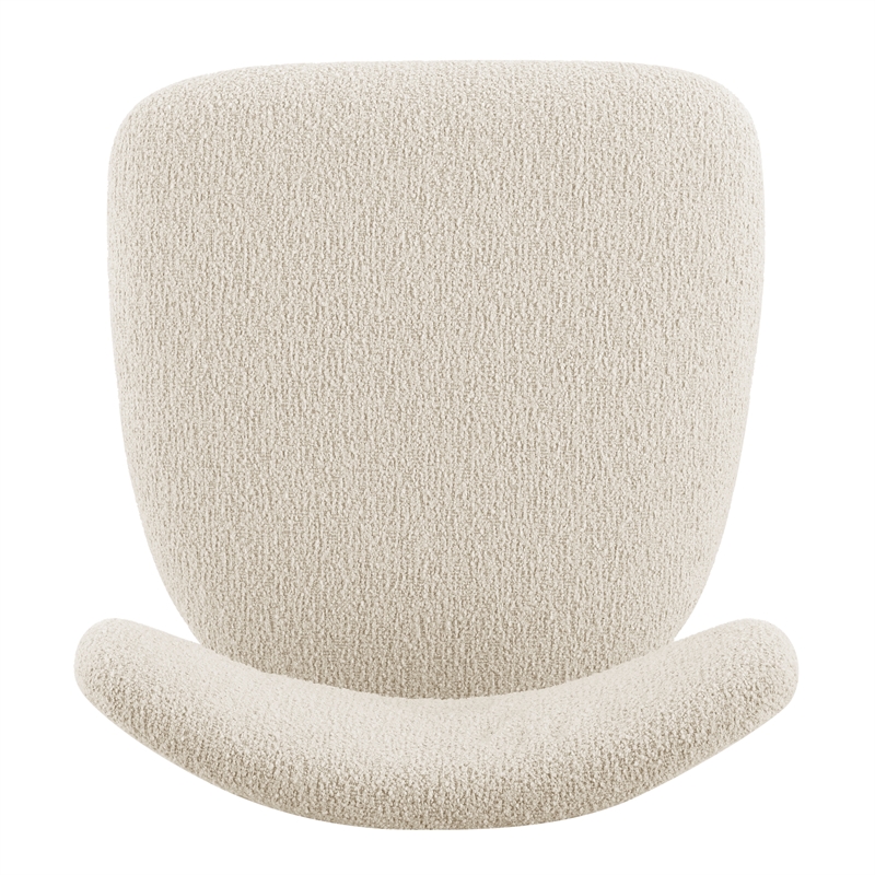 NPD Furniture Verna Boucle Counter Stool Black Frame in Palladian Beige