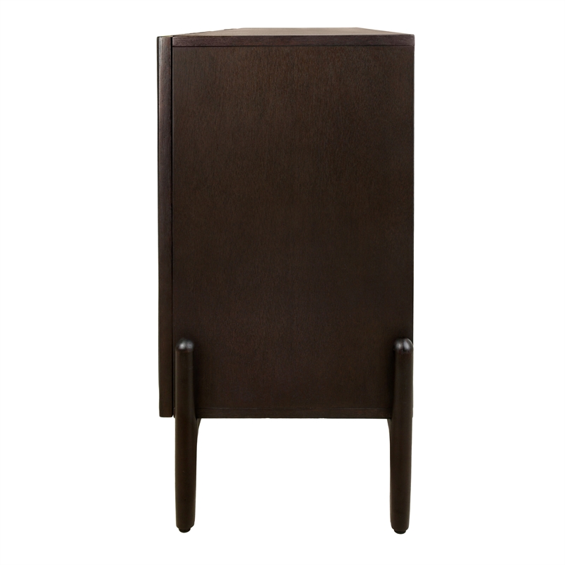 New Pacific Direct Baylor KD Sideboard 4 Doors in Dark Brown
