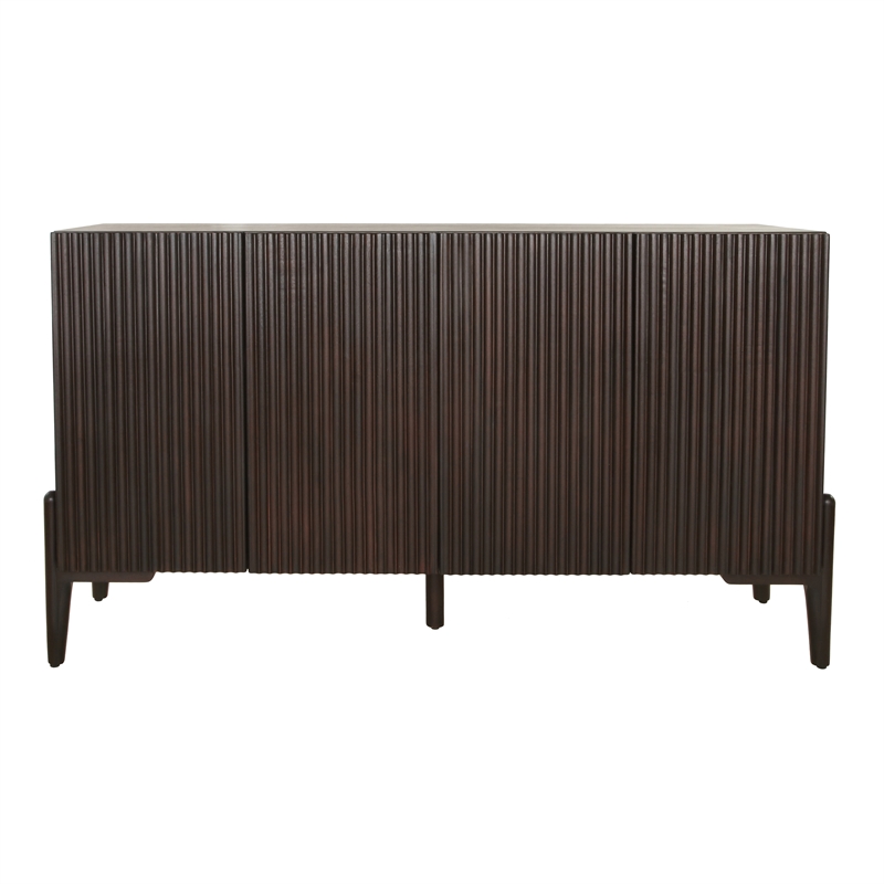 New Pacific Direct Baylor KD Sideboard 4 Doors in Dark Brown