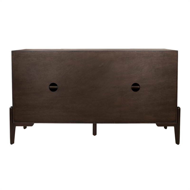 New Pacific Direct Baylor KD Sideboard 4 Doors in Dark Brown