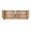 NPD Furniture Fortville KD Sideboard 4 Doors in Light Oak