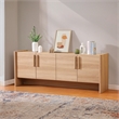 NPD Furniture Fortville KD Sideboard 4 Doors in Light Oak